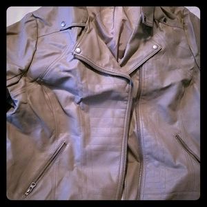 Gray leather jacket, ASOS